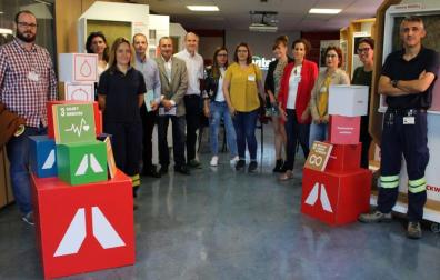 Asistentes al desayuno empresarial sobre seguridad laboral celebrado en Rockwool