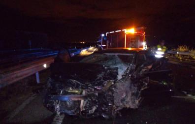 Un fallecido en una colisión lateral entre dos vehículos en la Cendea de Cizur (A-12)