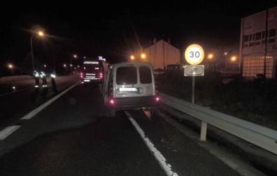 Un vecino de Tafalla, herido grave en un accidente en la N-121 a su paso por Beriáin
