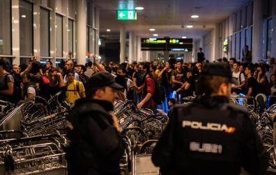 Uno de los heridos en las protestas de El Prat pierde un ojo