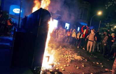 Nueva noche de protestas en Barcelona