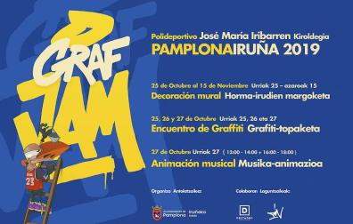 El mural de arte urbano más grande de Pamplona, en José María Iribarren