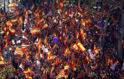 Manifestación convocada por Sociedad Civil Catalana