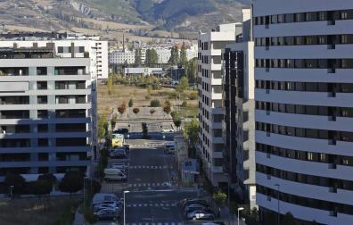 Vista del barrio de Erripagaña, en el que Burlada venderá una parcela.