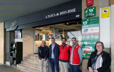 Un desfibrilador disponible las 24 horas en la Plaza del Castillo de Pamplona