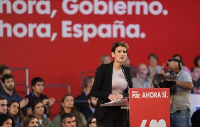 Chivite acusa a Casado y Rivera de jugar con Navarra en su política nacional