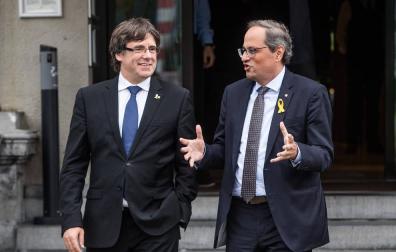 Los viajes de Torra a Bélgica en verano para ver a Puigdemont costaron 21.600 €