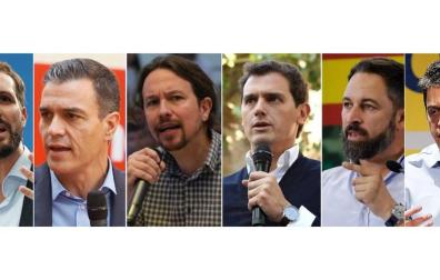 Los seis principales candidatos a la presidencia para estas Elecciones Generales del próximo 10 de noviembre