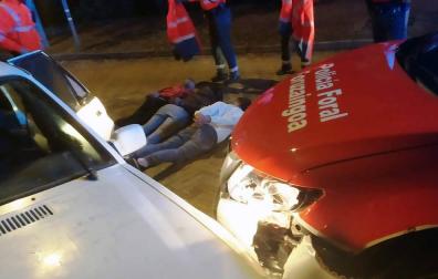 La Policía Foral detiene a tres personas en Olaz tras una persecución