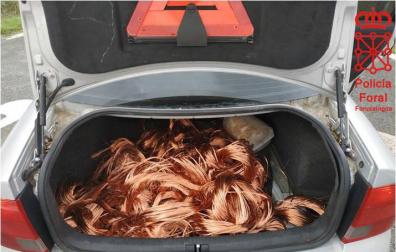 La Policía Foral pide ayuda para localizar al propietario de 160 kilos de cobre