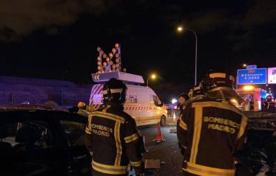 Muere un conductor en Madrid tras recibir su coche un impacto por detrás