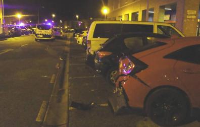 Detenido tras colisionar contra 3 vehículos y dar una tasa de 1,17 mg/l de alcohol