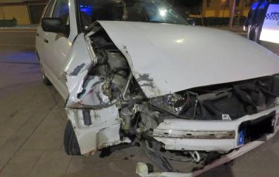 Sufre un accidente en Tudela sin carnet, sin seguro y superando la tasa de alcohol