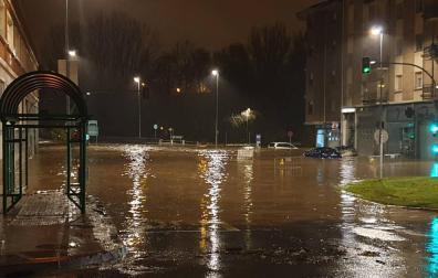 Inundaciones en Villava por el desbordamiento del río Ultzama