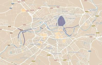 Zonas cerradas al tráfico en Pamplona