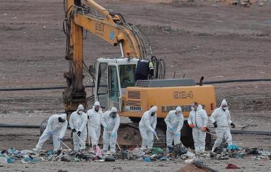 Búsqueda del cuerpo de Marta Calvo en el vertedero de Dos Aguas (València).