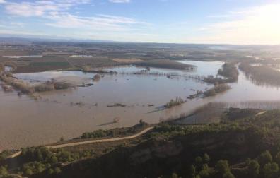 Imágenes de las inundaciones en Pamplona y Villava por el temporal de lluvia