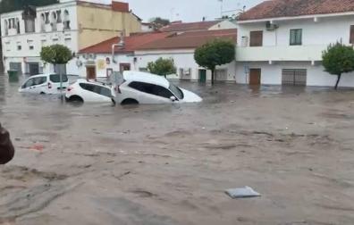 El temporal provoca graves inundaciones en la localidad onubense de Huelva