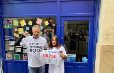 El tercer premio, el 00750, obsequia con 5 millones de euros a Pamplona