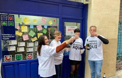 El tercer premio, el 750, deja cinco millones de euros en la calle Aldapa, en Pamplona