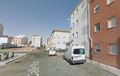 Calle Matachel, donde ha ocurrido el incendio.