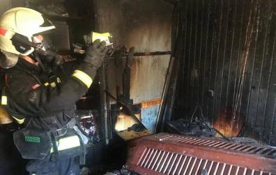 Sofocan un fuego en la habitación de un piso en Tafalla