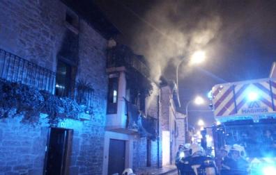 Un herido en el incendio de una vivienda en San Martín de Unx