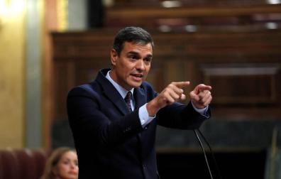 Pedro Sánchez, en el Congreso.