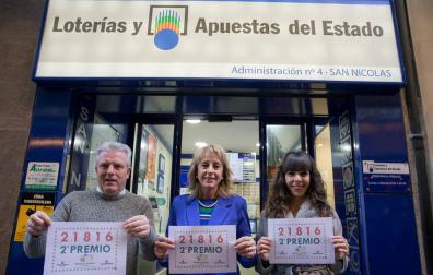 El segundo premio del Sorteo de El Niño deja 675.000 euros en Pamplona y Tudela