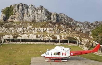 Evacuan en helicóptero a un pamplonés herido en el Pico de las Nieves, en Cantabria