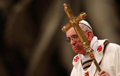 El papa Francisco, en la basílica de San Pedro.