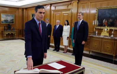 Sánchez promete por segunda vez ante el rey el cargo de jefe del Gobierno