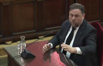Junqueras, declarando en el juicio.