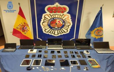 Desarticulado un punto de venta de objetos robados en un locutorio de Pamplona