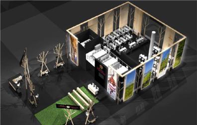Recreación del stand de Navarra en Fitur 2020
