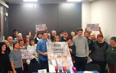 Los convocantes de la huelga.