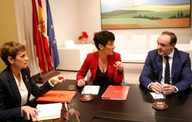 Reunión de Chivite y Saiz con Esparza sobre los presupuestos y las medidas fiscales