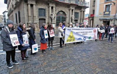 Protesta en Pamplona contra las redes 5G