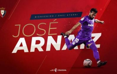 Anuncio de Osasuna de la llegada de Arnaiz.