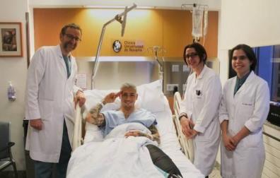 Chimy Ávila, tras la operación realizada en la Clínica Universidad de Navarra
