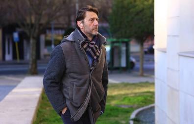 Carlos Suárez, expresidente del Valladolid, a su llegada a la Audiencia.