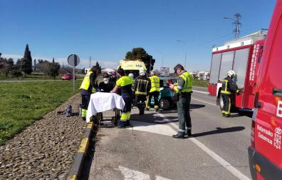 Un herido tras chocar dos automóviles en el polígono La Nava de Olite
