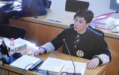 La fiscal del caso Osasuna, durante la presentación de su informe de conclusiones