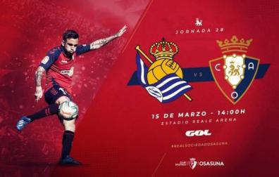 Osasuna se enfrentará a la Real Sociedad el próximo 15 de marzo.