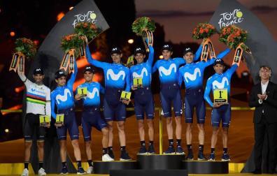 Movistar Team, campeón por equipos del Tour