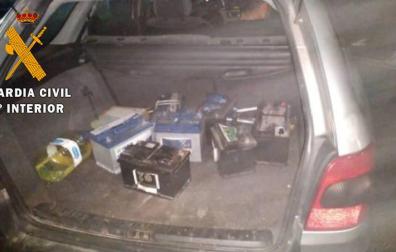 Imagen de las baterías robadas.