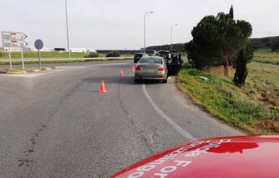 Control de la Policía Foral en Peralta