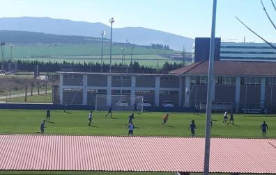 Primera sesión de Osasuna a puerta cerrada por el coronovirus con novedades