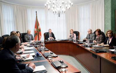 El Gobierno vasco, reunido este viernes.