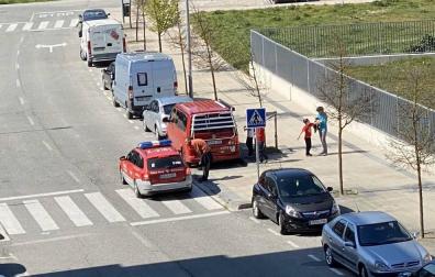 Policía Foral se moviliza para informar a los ciudadanos el estado de alarma